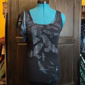 LAST CHANCE Mudd Flutter Sleeve Tank Top